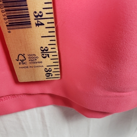 Lauren Ralph Lauren Coral Rose VNECK Coral Rose Dress Sz 10 - Picture 7 of 11